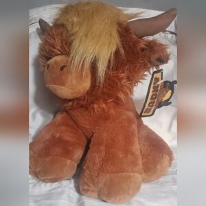 ANGUS Highland Cow Stuffed Animal. It Is A Plush Toy Made with Soft Size 14"